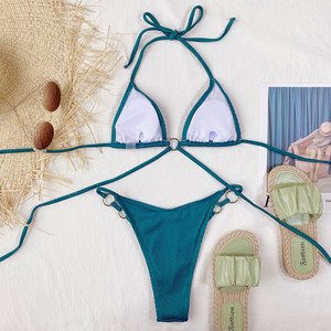 Costume da bagno Sexy delle donne del vestito dal Bikini di un pezzo di colore solido della fasciatura del corpo Sexy della ragazza calda di alta qualità - Product Image 4