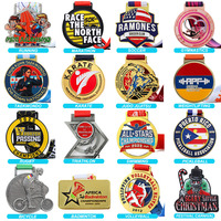 Concevez votre propre médaille en métal personnalisée, alliage de zinc, 3D, pour marathon 5K, football, taekwondo, natation, prix de la course, médailles sportives