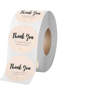 Tùy chỉnh cá nhân tự dính kinh doanh Cảm ơn bạn nhãn CuộN Vinyl vòng tròn nhãn dán cuộn cho đóng gói quà tặng và sử dụng hàng tạp hóa - Product Image 1