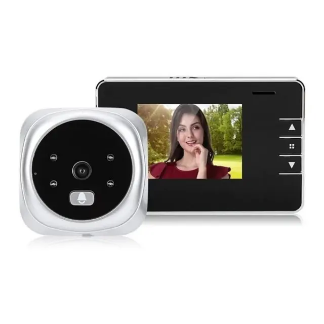 Bel pintu 2.8 inci, kamera bel pintu Video layar tampilan LCD TFT Super terang 0.3MP HD PIR gerakan penglihatan malam