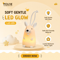 Lampe de chevet portable pour bébé, petite, USB, cadeau, jouets souris, tactile, décoration personnalisée, mignonne, en silicone, couleur, lampe de chambre à coucher, LED