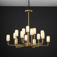 Lustre moderne à LED en forme de fleur, en laiton, pour plafonds hauts, avec décoration en verre, idéal pour les pièces de taille moyenne