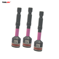 Jeu de douilles magnétiques 6/8/10 mm avec adaptateur à impact et anneaux de couleur pour perceuse électrique par TOOLJOY