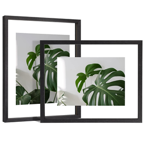 Khung ảnh bằng gỗ tự nhiên với khung kính đôi tối thiểu sinh thái Khung ảnh gỗ - Product Image 1