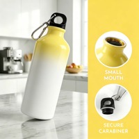Bouteille d'eau en aluminium de 600 ml avec design dégradé par sublimation pour les activités de plein air et les cadeaux