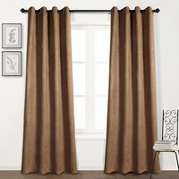 Rideau en textile Offre Spéciale daim occultant rideaux de maison insonorisés pour le salon avec cantonnière