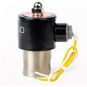 États-Unis Vanne solénoïde solide 3/8 po 110 V CA en acier inoxydable normalement fermée pour le contrôle de l'eau - Product Image 2