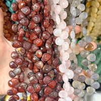 Perles en pierre naturelle d'agate facettées en forme de goutte d'eau avec trou traversant, pour la fabrication artisanale de bracelets, colliers et accessoires de bijoux, vente en gros