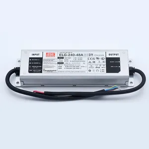 Meanwell ELG 75W 100W 150W 200W 300W 24V 12V 48V IP67 Dimmable Constant Voltage Strip Lighting Power Supply Led Driver