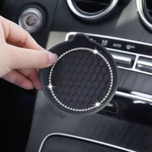 3D Diamond Inlay Silicone <b>Car</b> <b>Cup</b> <b>Holder</b> Coaster Anti-Slip Water Bottle <b>Holder</b> with Silica Gel Novelty Gift - Product Image 4