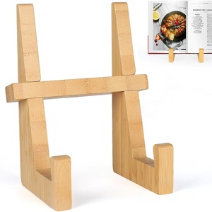 Wooden Recipe Holder Tablet <b>Stand</b> Natural Wood Color Desktop Reading <b>Stand</b> For Cookbook Photo Display - Product Image 1