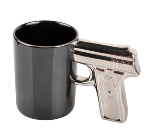 Tazas Creativas Novedosas de Cerámica Sostenible con Asa Moderna en Forma de Pistola, Tamaño y Forma Personalizables, Tazas para Leche para Fiestas - Product Image 2