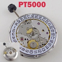 28800 Bph affichage de la Date Clone 2824 25 bijoux diamètre 25.6Mm mouvement de montre personnalisé PT5000 mouvement de montre mécanique automatique