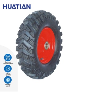 Pneu pneumatique haute traction pour chariot à main ou chariot de jardin avec chambre à air robuste pour terrains boueux instables - Product Image 1