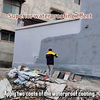 LOUISLONG Revêtement liquide acrylique réfléchissant la chaleur, protection UV, imperméable, en spray (1 seau couvre 100 m²) pour murs extérieurs