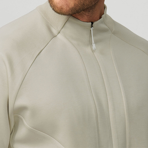 Nueva Llegada <span class=keywords><strong>Sudadera</strong></span> con Capucha <span class=keywords><strong>Negra</strong></span> <span class=keywords><strong>Oversize</strong></span> de Peso Pesado con Cremallera y Logotipo Personalizado, Ajuste Regular, para Hombre, con Media Cremallera, Otoño Invierno - Product Image 5