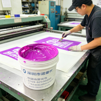 Sérigraphie à base d'huile Plastisol CMYK//Demi-tones à haute opacité pour pâte de 100 ml, modèle P-103, marque Nomnat, sans PVC