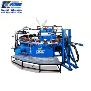 Single color PVC airblowing jelly shoe molding machine with V shape