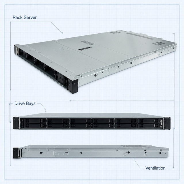 1U Rack Hyper-Converged Compute Node Integrating Compute and Storage Resources for Distributed HCI System Server