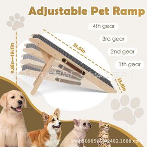 Rampe réglable en bois massif pour animaux de compagnie, échelle d'escalade portable en bois pour chiens, escalier auxiliaire créatif en bois pour animaux de compagnie - Product Image 5