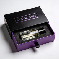 Boîte cadeau rigide en papier artisanal coloré et tendance pour parfums et cosmétiques, avec doublure en aluminium à motif personnalisé