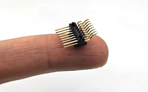 Connecteur d'en-tête de broche de pas de 1.27mm avec poteaux latéraux SMT à angle droit à double rangée SQ0.4/0.46mm H2.5mm 2*8P - Product Image 5