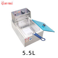 Friteuse commerciale à 2 réservoirs 220V capacité électrique 5.5L pour restaurant et magasin d'alimentation pour chips de pomme de terre poisson KFC poulet frit