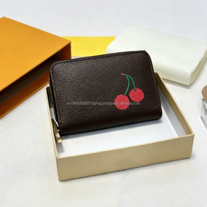 Luxury Manufacturers Designer Womens Top Grain Leather Cute Cherry Wallet Mini <b>Coin</b> <b>Purse</b> for Ladies Lvs Low Price - Product Image 1