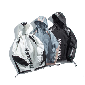 Customized Printing Hooded Zip <strong>Waterproof</strong> Sport Wind Breaker <strong>Jacket</strong> <strong>White</strong> Light Polyester Outdoor Mens Wind Breaker <strong>Jacket</strong> - Product Image 5
