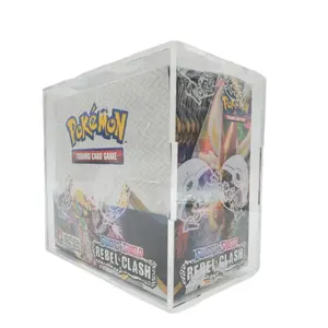 Оптовая продажа, магнитная коробка для тренировок ETB Poke Monster Elites, оригинальные упаковки, прозрачная акриловая коробка для пробуждения