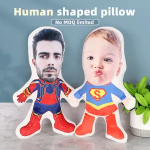 3D Digital Photo Print Cushion Irregular Shaped Plush Body Carton Cushion Customized Comfortable Printed Plush Hold Pillow