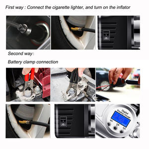 Double Cylinder Sets Tire With Tools MK8801 Portable Double Cylinder Vehicle Air Pump 12v Tire Air Pump MK8801 - Product Image 1