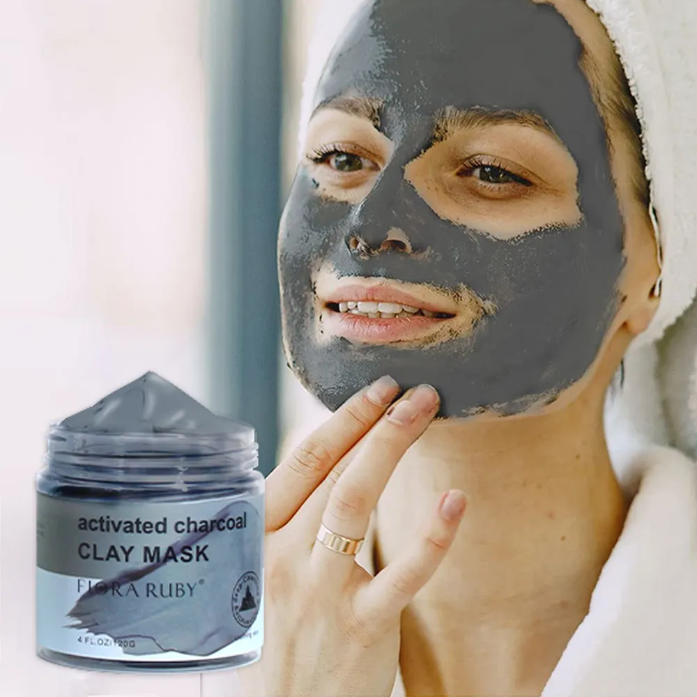 Ölü deniz aktif karbon yüz maskesi özel etiket cilt temizleme maskesi