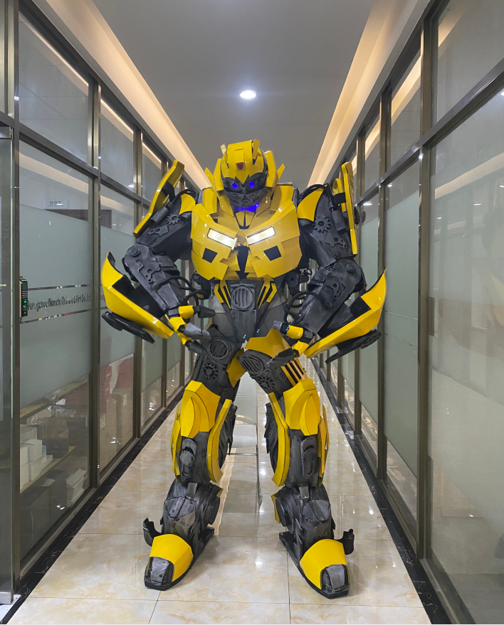 life尺寸黄色套装cosplay服务员机器人服装