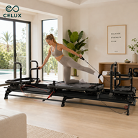 Lit de Pilates Celux en alliage d'aluminium léger, multifonctionnel, avec ressorts réglables, portable pour la maison et le studio, pour la santé