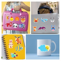 Autocollants d'animaux de dessin animé, peintures diamantées, jouets de puzzle faits à la main, lumineux, en PVC écologique, sans cadre, décoratifs