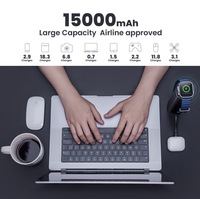 Batterie externe portable LiFePO4 haute efficacité 15000 mAh, chargeur rapide 22,5 W pour téléphone et ordinateur portable, usage quotidien