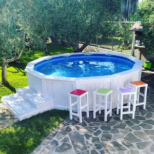 حوض سباحة خارجي كبير حديث مخصص للفيلات الفاخرة والفنادق والحدائق، مصنوع من مركبات الخشب والبلاستيك - Product Image 6