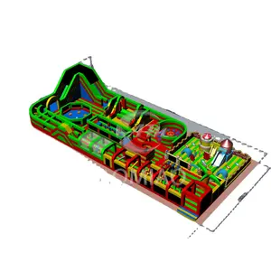 迷人的巨大充气游乐场大型游戏障碍儿童主题公园