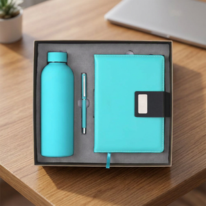 Set de Regalo Corporativo Personalizado de Cuero PU: Cuaderno, Bolígrafo, Cartera, Llavero, Tarjetero con Grabado en Relieve Personalizado para Acción de Gracias - Product Image 5