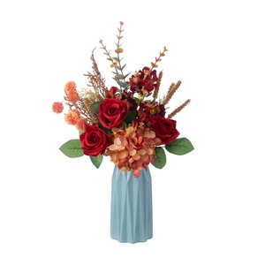 CallaFloral Ramo de Rosas Artificiales de Tela Plástica Tejida para Decoración de Bodas y Hogar CF01457 - Product Image 5