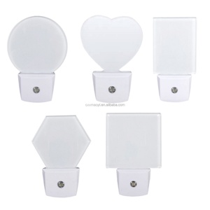 Custom Logo Newest Colorful Acrylic DIY Design Decoration Bedside Night <b>Light</b> LED Wall Lamp <b>Plug</b>-in Sublimation Blank <b>Light</b> - Product Image 3