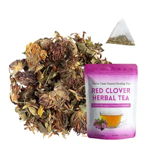 Personalizado etiqueta 100% caffeine chá de ervas natural trevo vermelho