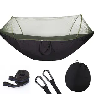 Commercio all'ingrosso personalizzato Logo esterno portatile paracadute pieghevole amaca da campeggio per campeggio zanzariera