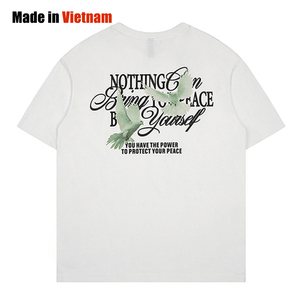 T-shirt Streetwear personnalisé avec logo imprimé poids lourd grande taille pour hommes - Product Image 1