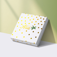 Caja de Regalo Magnética Personalizada con Lámina Dorada y Cinta, Caja Rígida Blanca para Empacar Frutas Secas con Logotipo Personalizado para Chocolate, Bocadillos