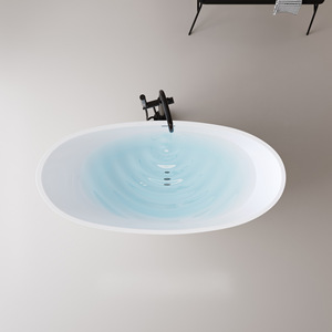 <span class=keywords><strong>Bañera</strong></span> de Lujo Moderna y Económica, en Forma de Huevo, de Acrílico Virgen, Independiente, sin Juntas, Blanca, para Baño y Ducha - Product Image 2