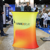 Hawk salon commercial publicité plancher debout Tube en aluminium Pop up support Portable comptoir de réception Promotion Table comptoir