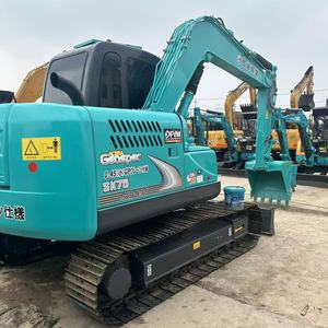 Second <b>Hand</b> Kobelco SK75 <b>Mini</b> Crawler Excavator 7.5ton Used Excavator SK75-8 SK75SR SK60 Hydraulic Digger for Sale - Product Image 3