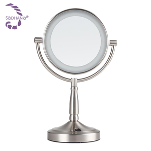O Novo Espelho de Maquiagem com Base Chanfrada de 8 Polegadas Personalizável, Espelho HD Inteligente com LED para Banheiro - Product Image 1